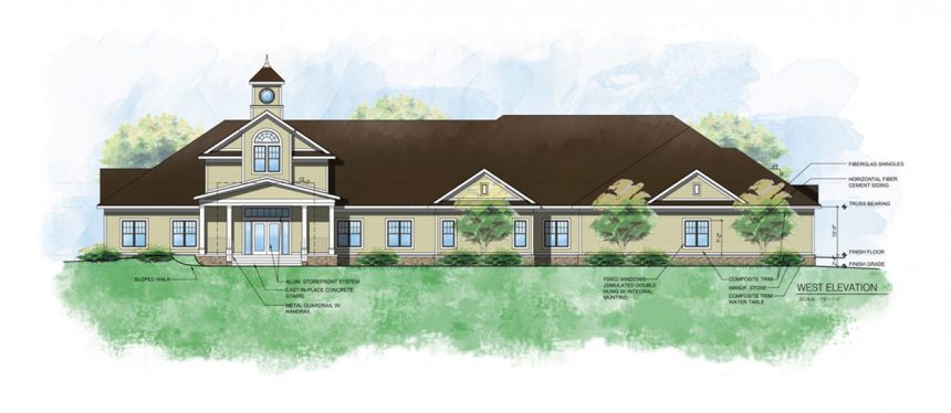 The Architect's Rendering of the New Building